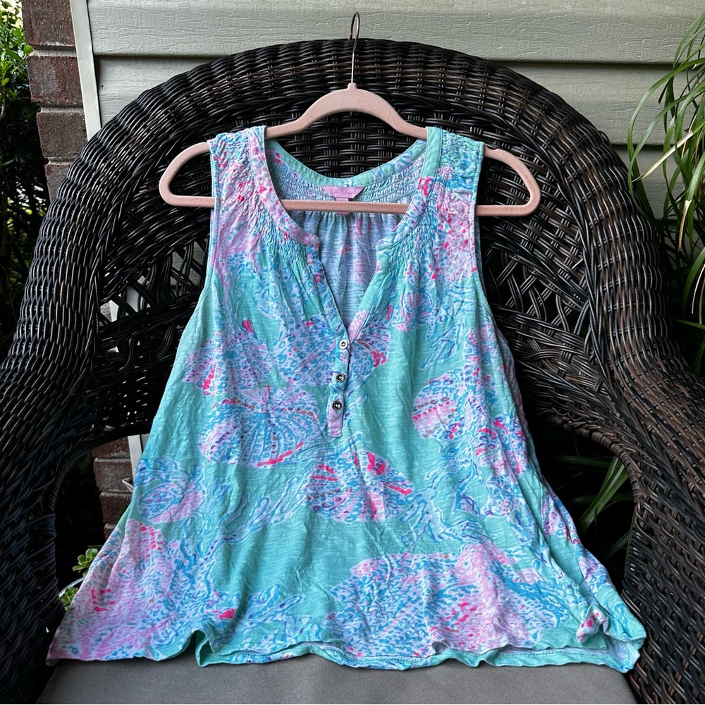Lilly Pulitzer Essie Tank Top Fansea XL
